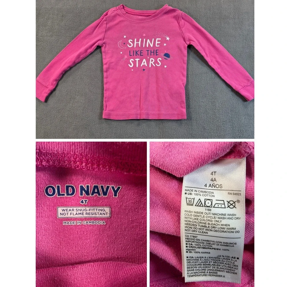 Old Navy Toddler Outfit Bundle 4T Girls Sweatshirt Leggings Tops Everyday Set